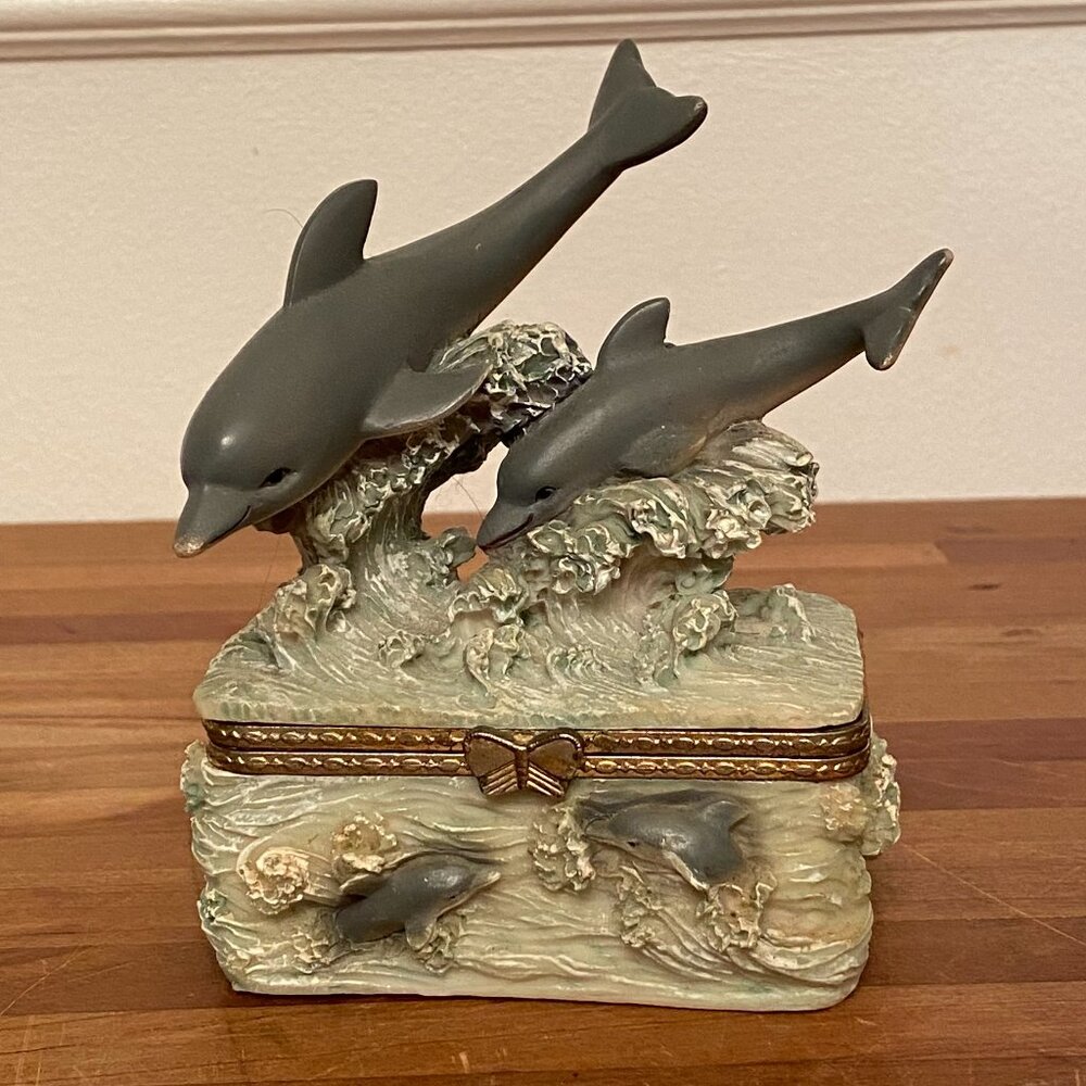 Vintage Dolphin Trinket Box